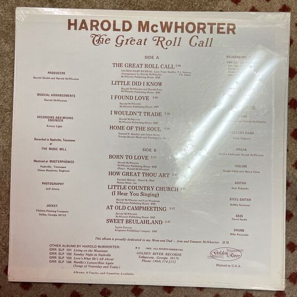 Harold McWhorter -‎ The Great Roll Call record - Picture 2 of 2